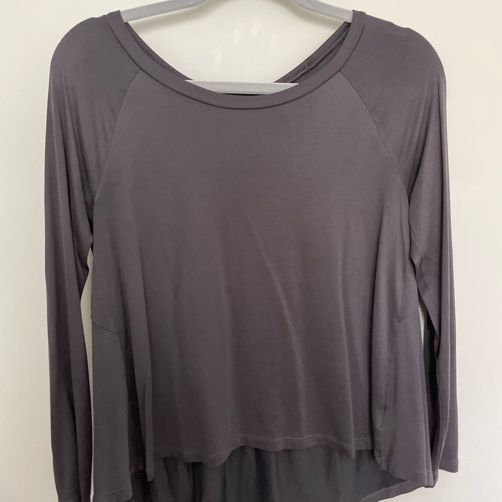 Gray long sleeved shirt